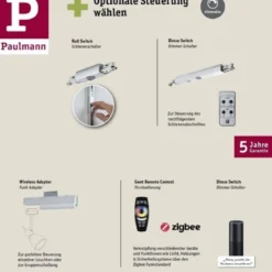 Paulmann No. 95140 URail Schienensystem Stromtrenner starr 230V, Chrom matt