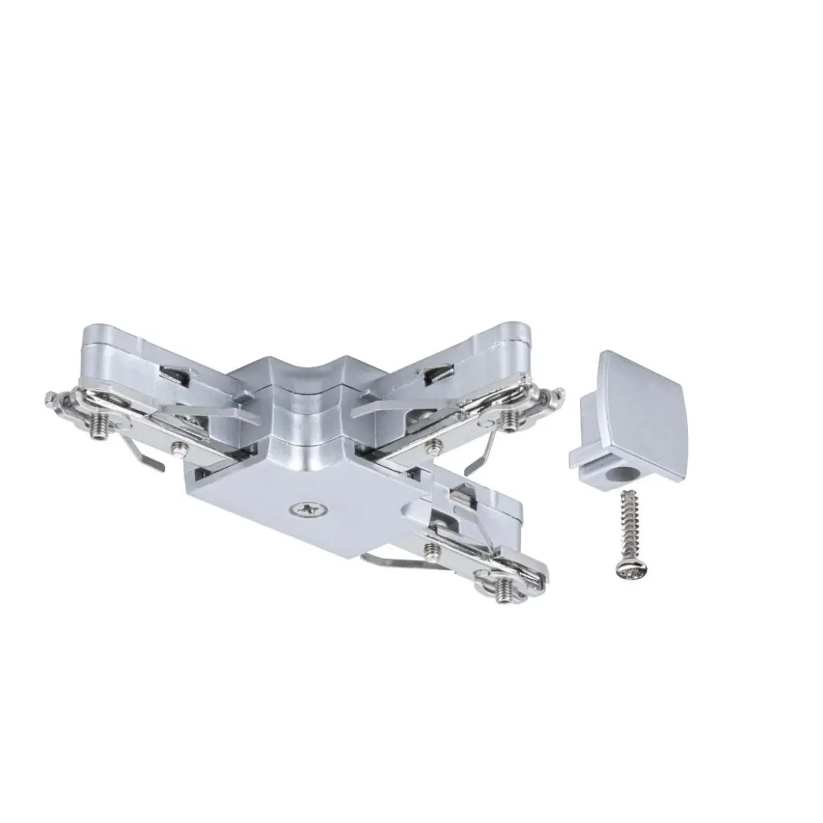 Paulmann No. 97656 URail Schienensystem Zubehör T-Verbinder 230V, Chrom matt