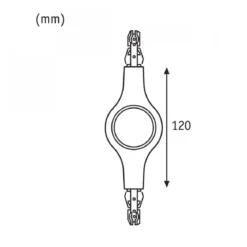Paulmann No. 95477 URail Schienensystem LED Linienverbinder dimmbar Chrom matt