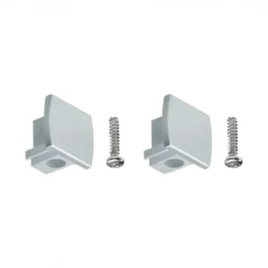 Paulmann No. 95496 URail Schienensystem Zubehör Endkappe 2er-Pack Chrom matt