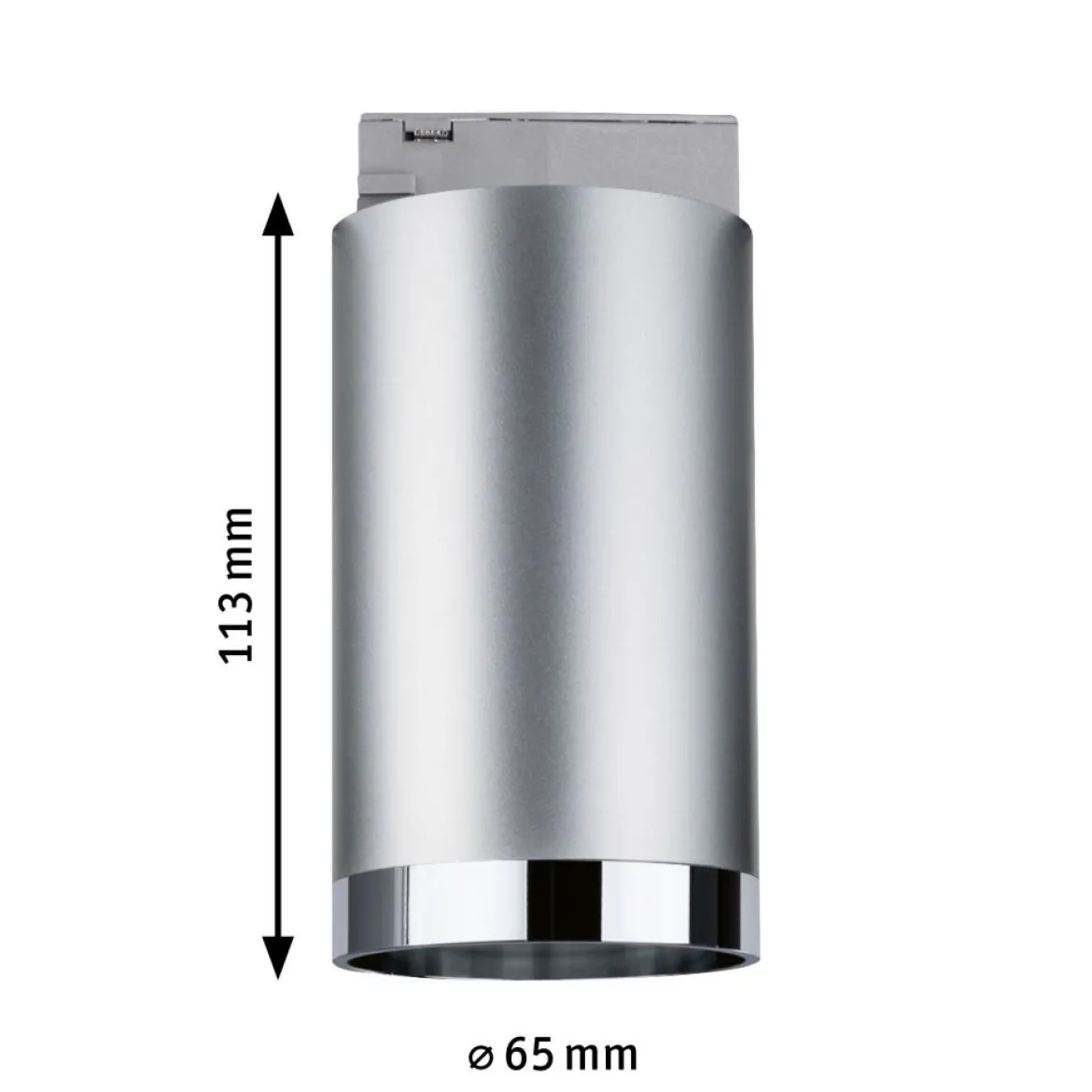 Paulmann No. 96962 URail Spot Tube Chrom matt ohne Leuchtmittel max. 10W GU10