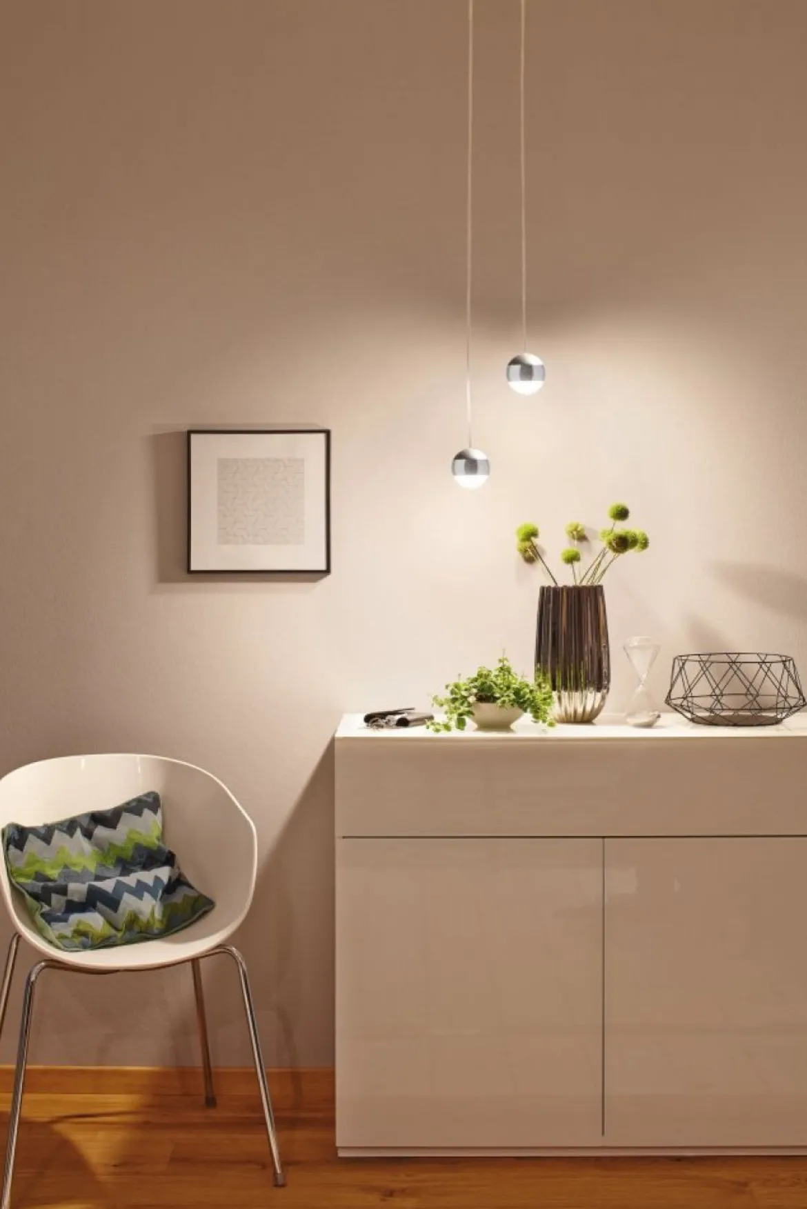 Paulmann No. 95458 URail System LED Pendel Capsule II 1x6W Weiß Chrom 230V Metall dimmbar