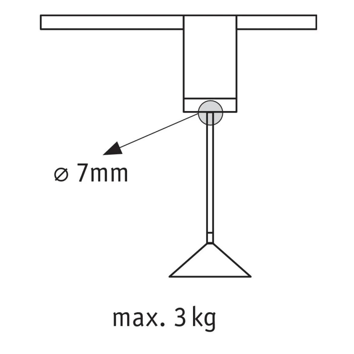 Paulmann No. 95494 URail Universal Pendel Adapter Chrom matt