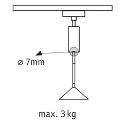 Paulmann No. 96914 URail Universal Pendel Adapter Schwarz Metall Kunststoff