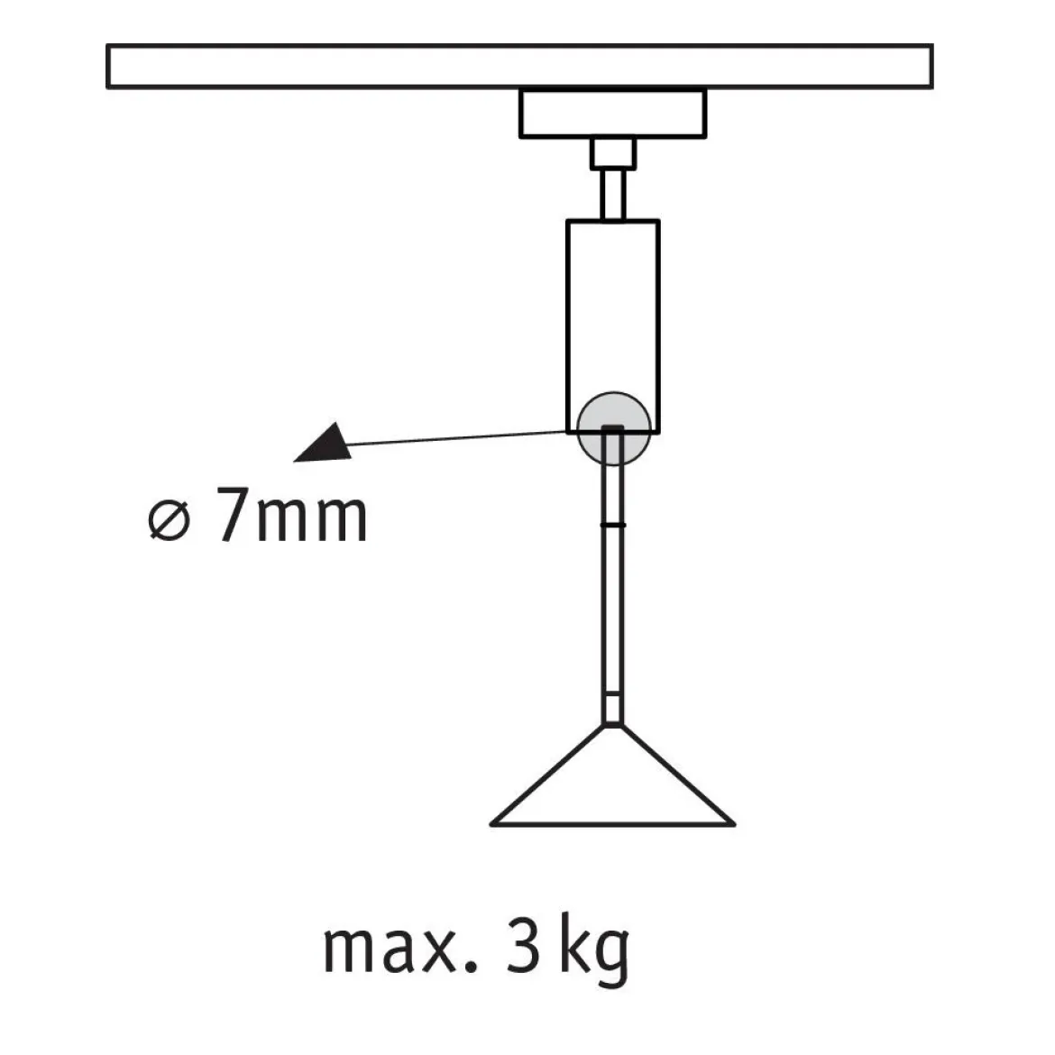 Paulmann No. 96914 URail Universal Pendel Adapter Schwarz Metall Kunststoff