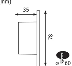 Paulmann No. 92924 Wandeinbauleuchte LED 1,7W rund Weiß