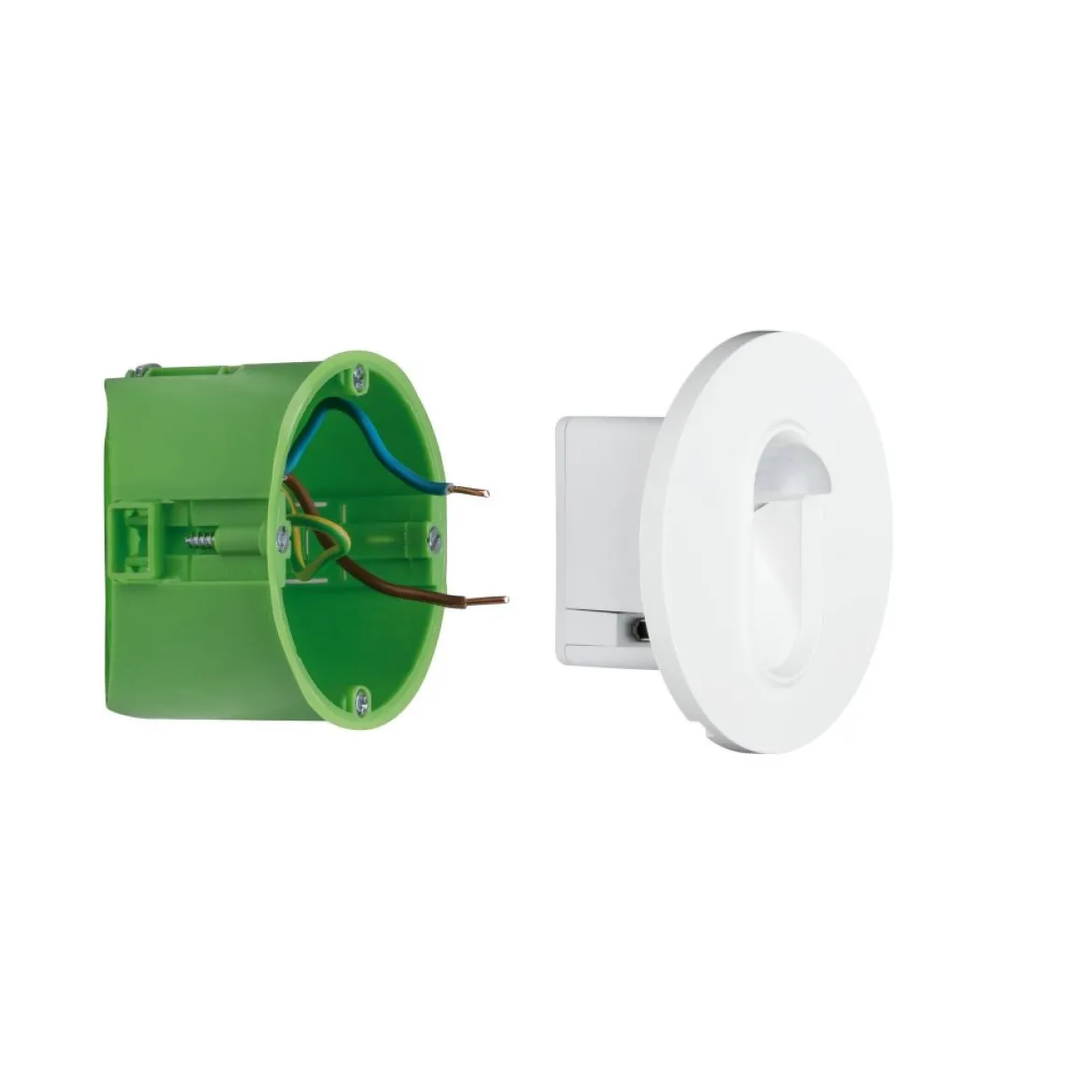 Paulmann No. 92925 Wandeinbauleuchte LED 2,7W rund Weiß mit Bewegungssensor