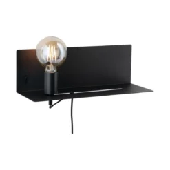 Paulmann No. 78920 Wandleuchte mit Ablage Devara E27 max.40W schwarz