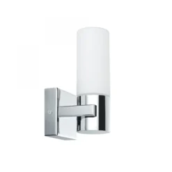Paulmann No. 70354 Wandleuchten Gemini IP44 40 W 2er Pack Chrom Satin, Metall, Glas