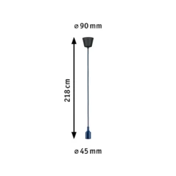 Paulmann 78430 Pendelleuchte Ketil E27 max. 60W Nachtblau