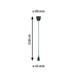Paulmann 78429 Pendelleuchte Ketil E27 max. 60W grün schwarz