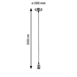Paulmann 50385 Pendelleuchte Neordic Eldar E27 Grau Nickel