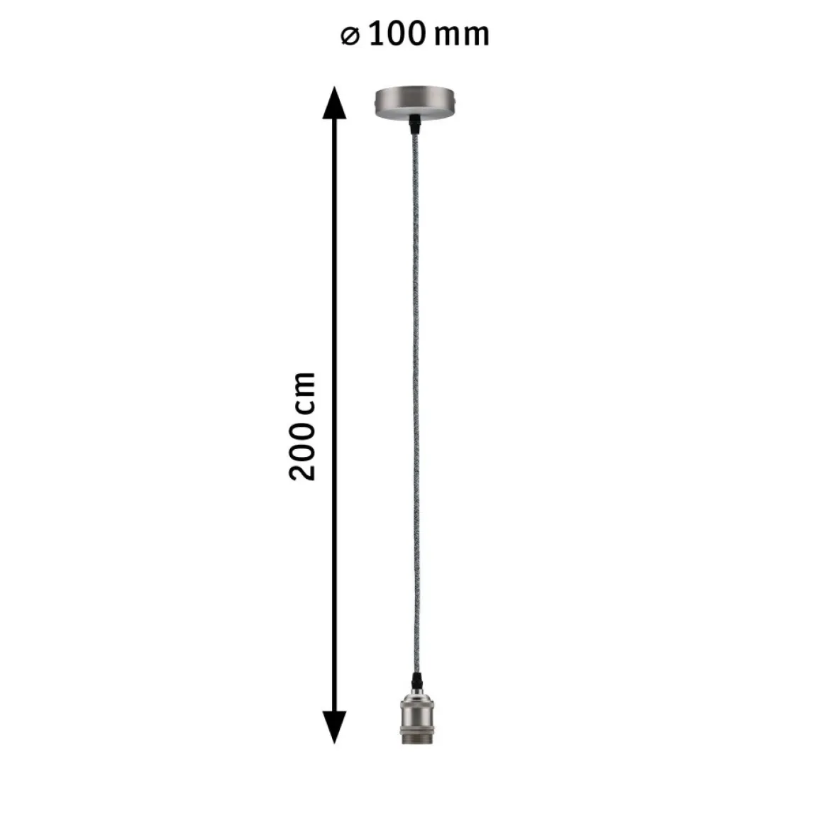 Paulmann 50385 Pendelleuchte Neordic Eldar E27 Grau Nickel