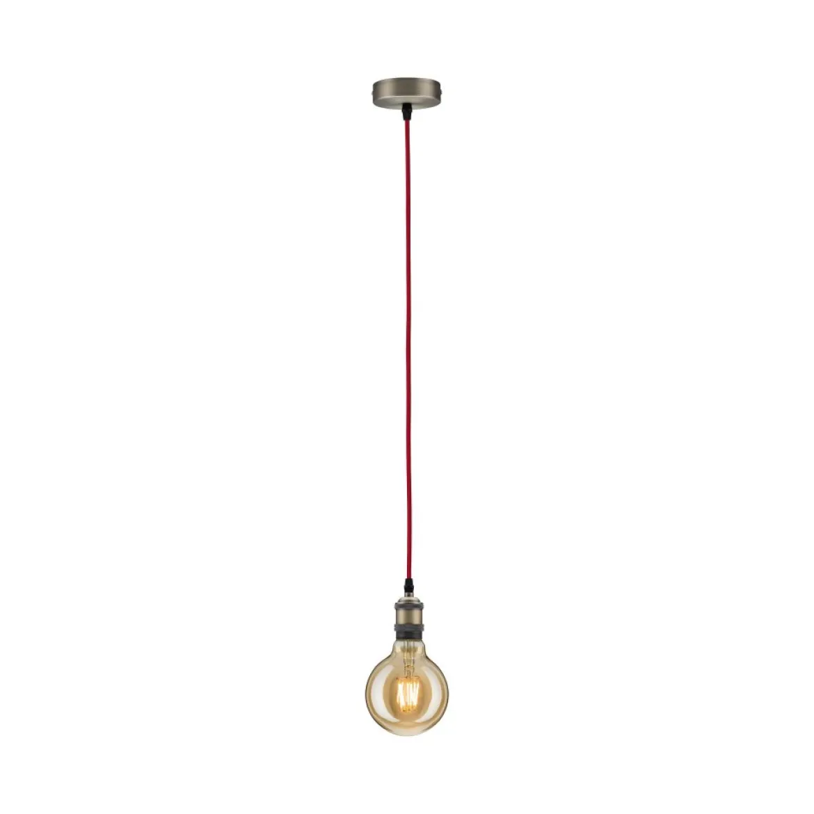 Paulmann 50386 Pendelleuchte Neordic Eldar E27 Rot Nickel