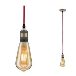 Paulmann 50386 Pendelleuchte Neordic Eldar E27 Rot Nickel