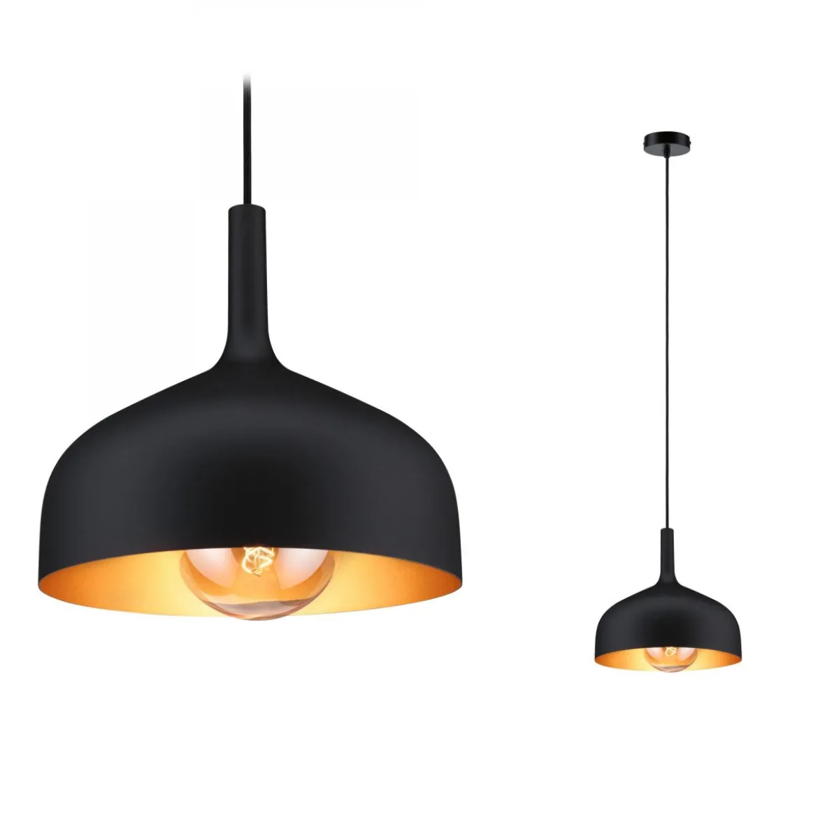 Paulmann 77062 Pendelleuchte Neordic Embla II Schwarz Gold E27