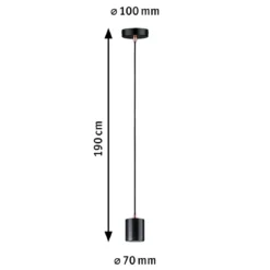 Paulmann 79751 Pendelleuchte Nordin E27 max.20 W Schwarz Marmor Kupfer