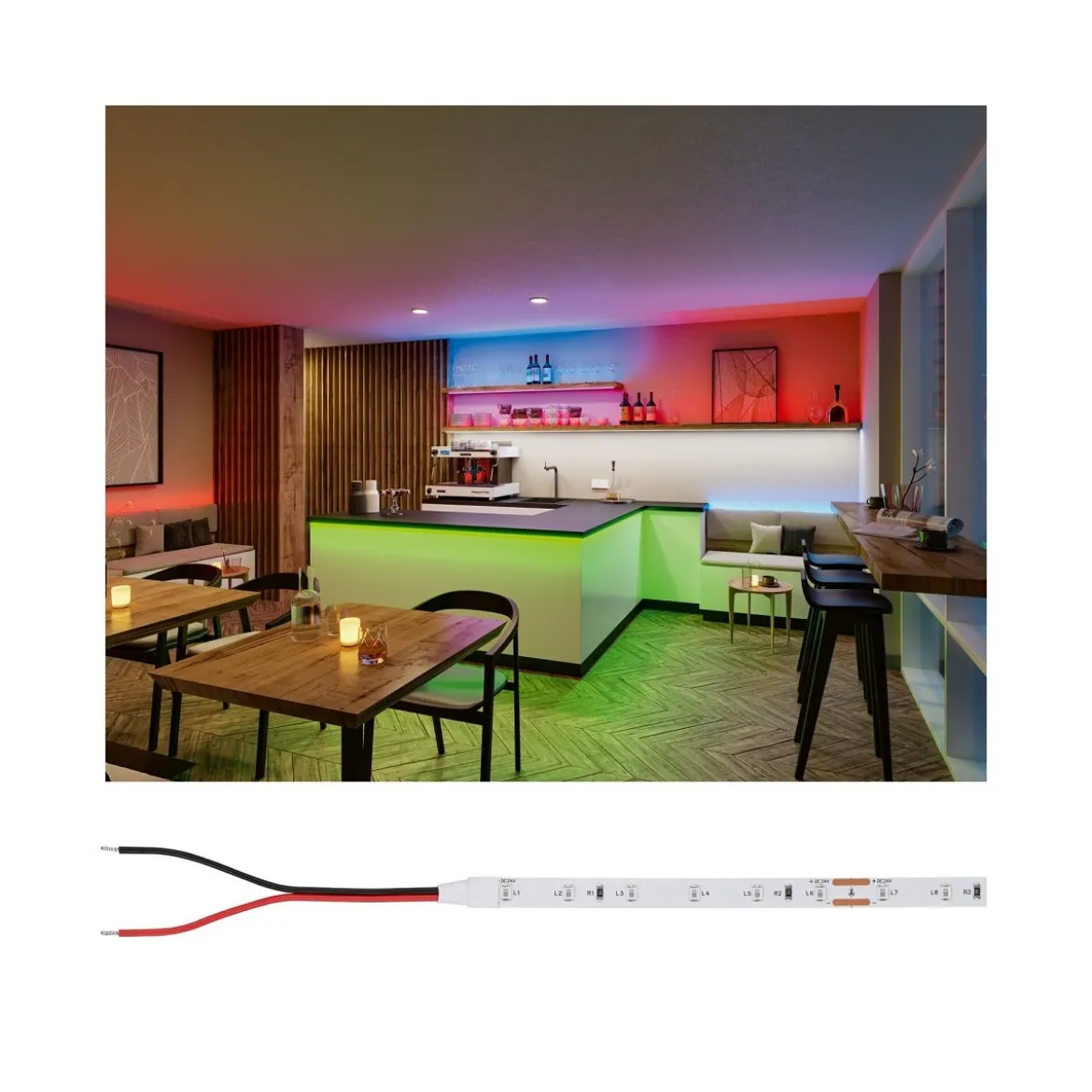 Paulmann 76006 Pro LED Strip Silver P25 Lichtfarbe rot 24V 5m
