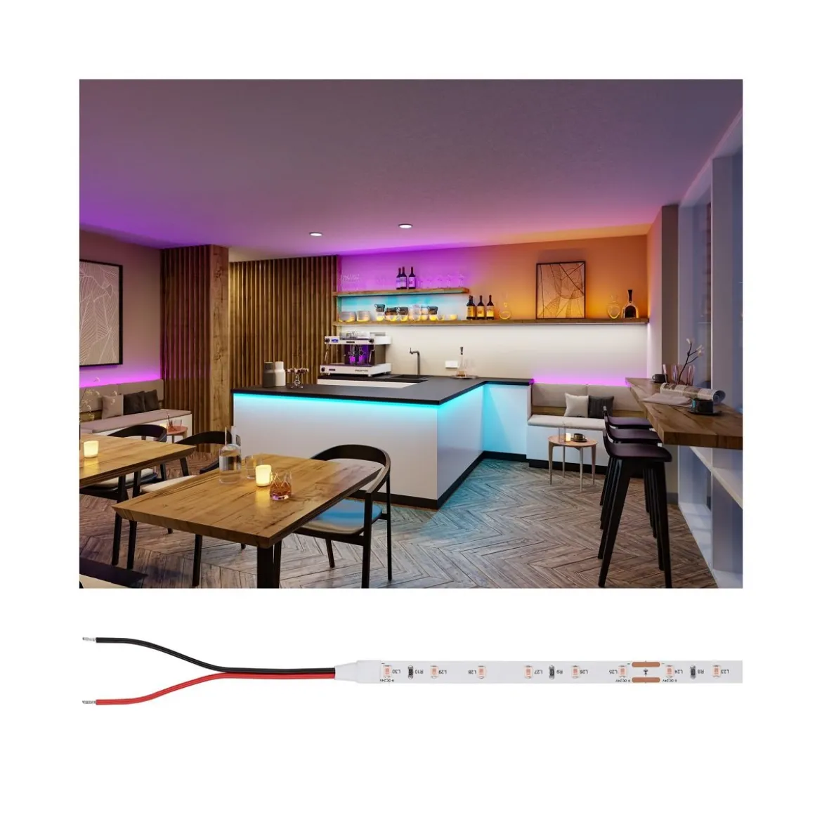 Paulmann 76009 Pro LED Strip Silver P25 Lichtfarbe violet 24V 5m