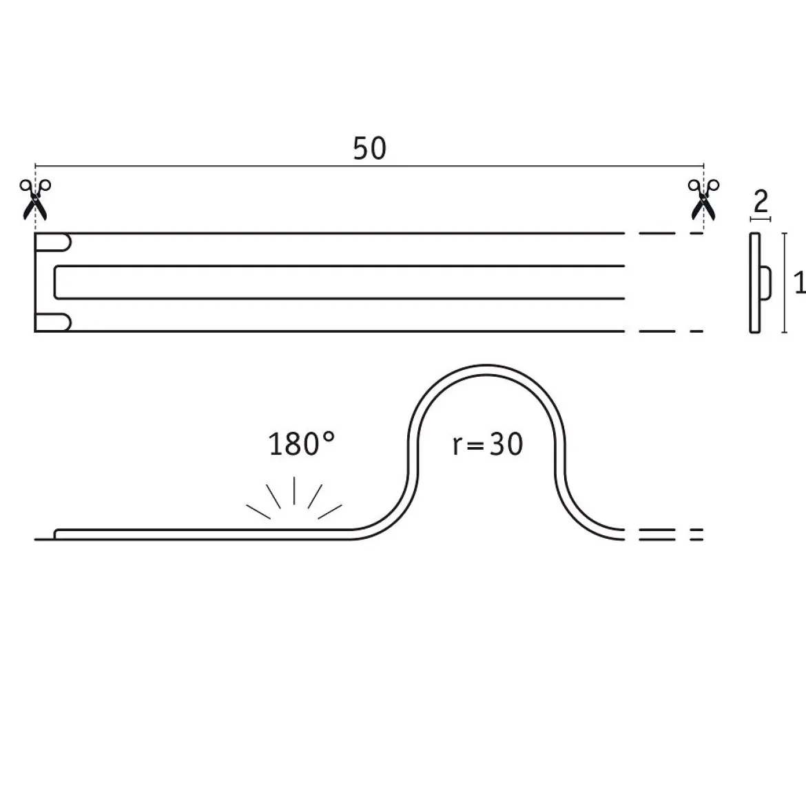 Paulmann 76030 Pro LED Strip Silver P150 COB 830 3000K 24V 5m