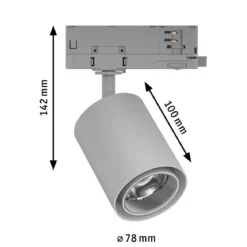 Paulmann 96558 ProRail3 LED Schienenspot Kratos silber 3000K 36° 1000lm
