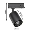 Paulmann 96548 ProRail3 LED Schienenspot Kratos schwarz 3000K 36° 2000lm