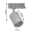 Paulmann 96549 ProRail3 LED Schienenspot Kratos silber 3000K 50° 2000lm