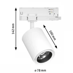 Paulmann 96550 ProRail3 LED Schienenspot Kratos weiss 3000K 50° 2000lm
