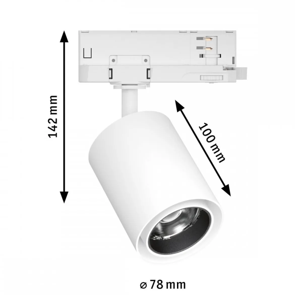 Paulmann 96550 ProRail3 LED Schienenspot Kratos weiss 3000K 50° 2000lm