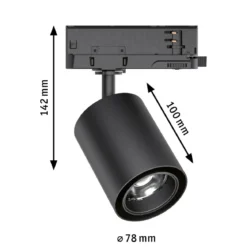 Paulmann 96557 ProRail3 LED Schienenspot Kratos schwarz 4000K 50° 2000lm