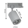Paulmann 96576 ProRail3 LED Schienenspot Kratos silber 4000K 36° 3100lm