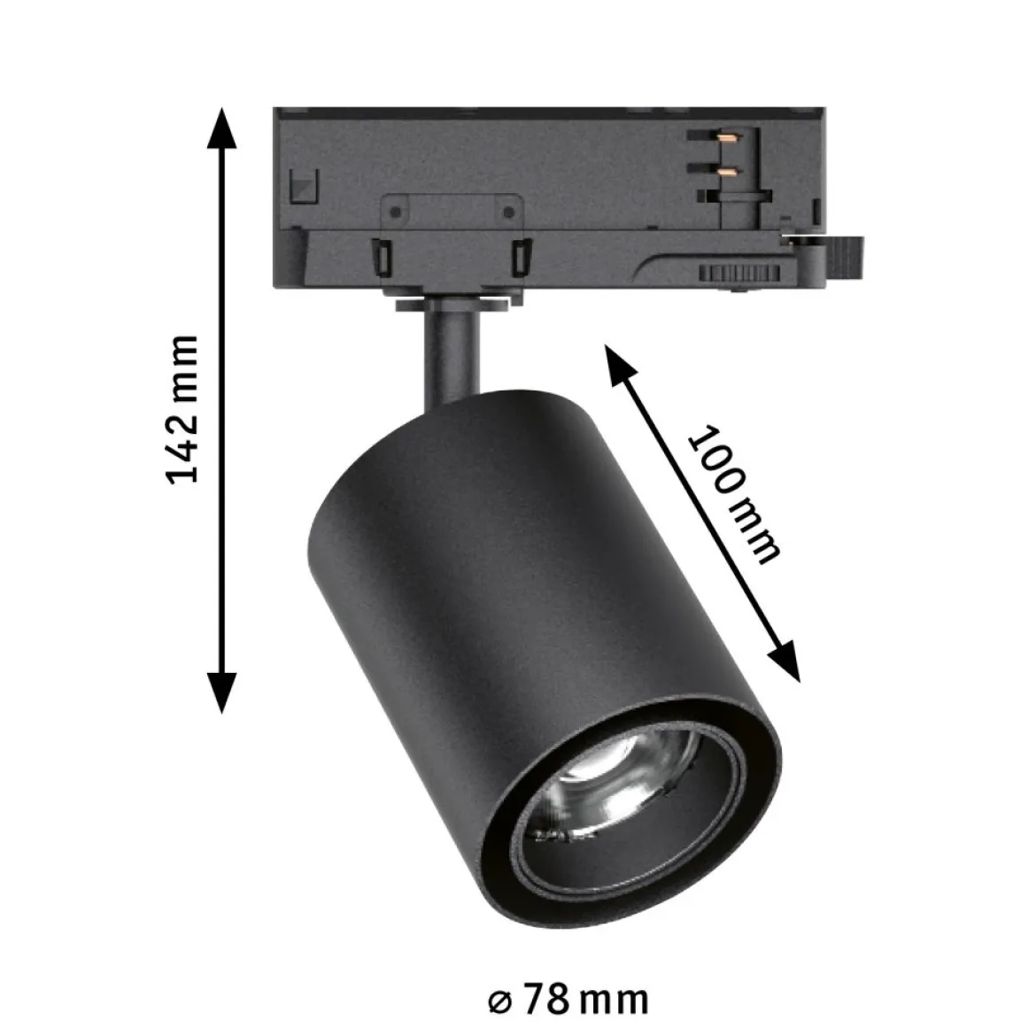 Paulmann 96581 ProRail3 LED Schienenspot Kratos schwarz 4000K 50° 3100lm
