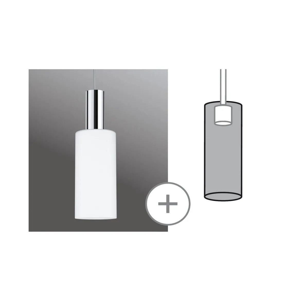 Paulmann 95606 Schienensystem Urail Schirm Raja 2Easy 100mm Opal