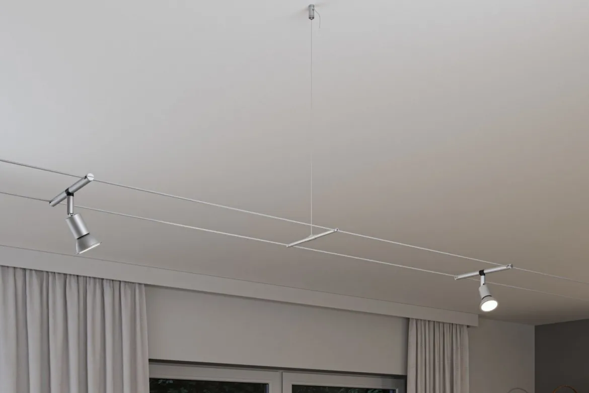 Paulmann 94597 Seilsystem Montageset Zwischenabhängung CorDuo chrom matt 1m