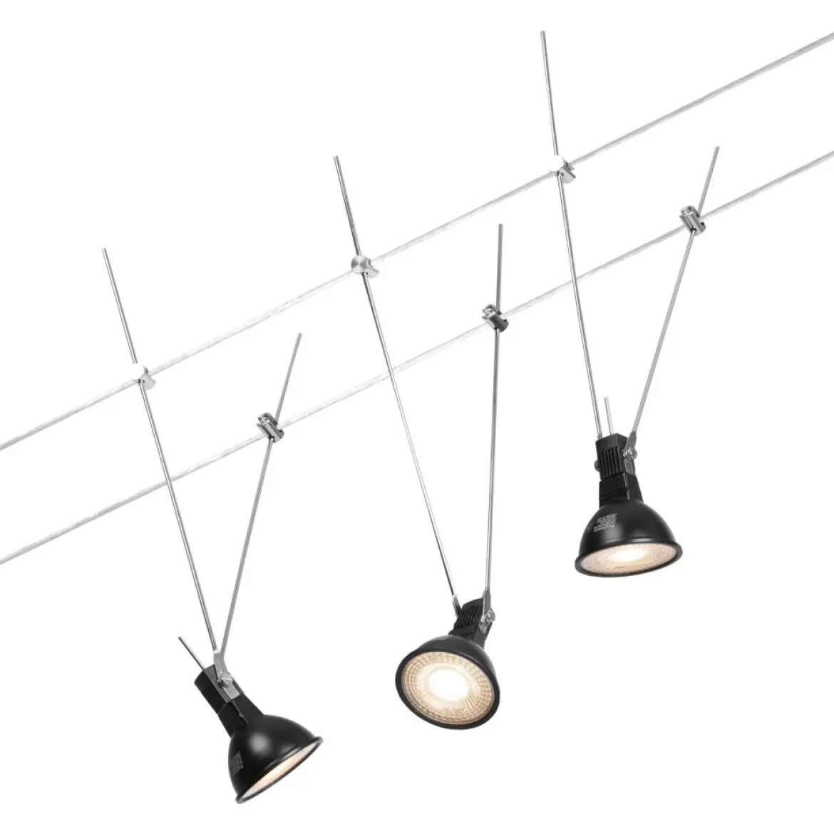 Paulmann 94455 Seilsystem Simple Basisset 3 Spots GU5,3 max. 3x5W Chrom