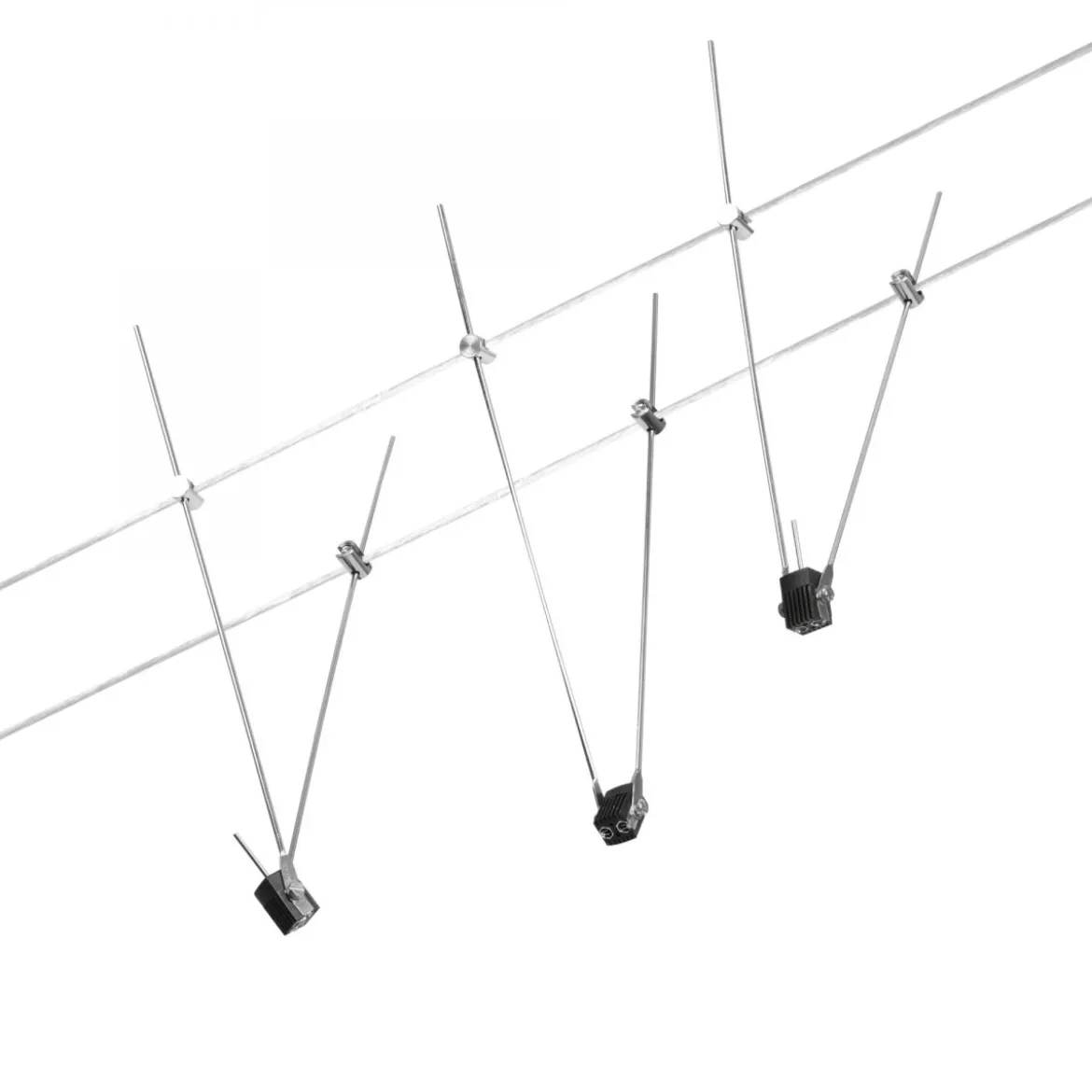Paulmann 94455 Seilsystem Simple Basisset 3 Spots GU5,3 max. 3x5W Chrom
