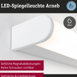 Paulmann 71209 Selection Bathroom LED Wandleuchte Arneb 3000K 230V 12,5W Weiß