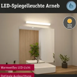 Paulmann 71209 Selection Bathroom LED Wandleuchte Arneb 3000K 230V 12,5W Weiß