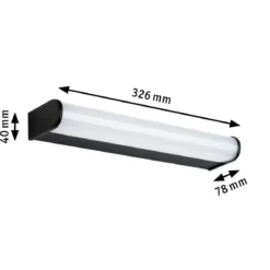 Paulmann 71211 Selection Bathroom LED Wandleuchte Arneb 3000K 230V 9W Schwarz