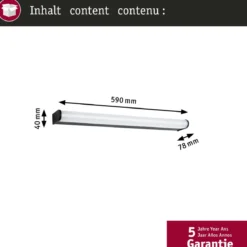 Paulmann 71212 Selection Bathroom LED Wandleuchte Arneb 3000K 230V 12,5W Schwarz