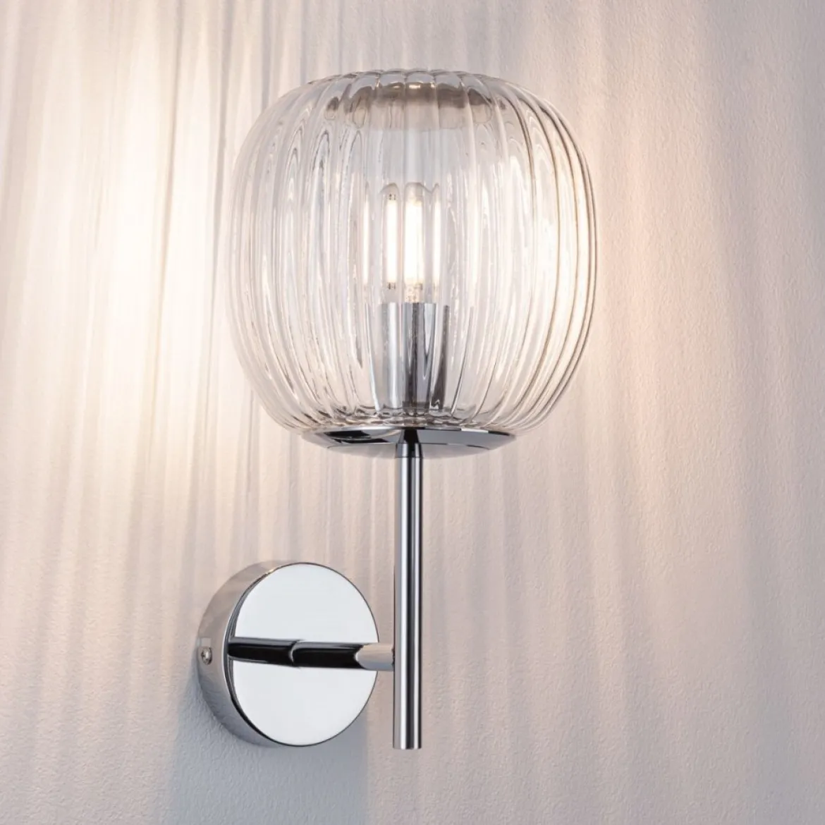 Paulmann 71140 Selection Bathroom Wandleuchte Ruya Klarglas Chrom E14 IP44