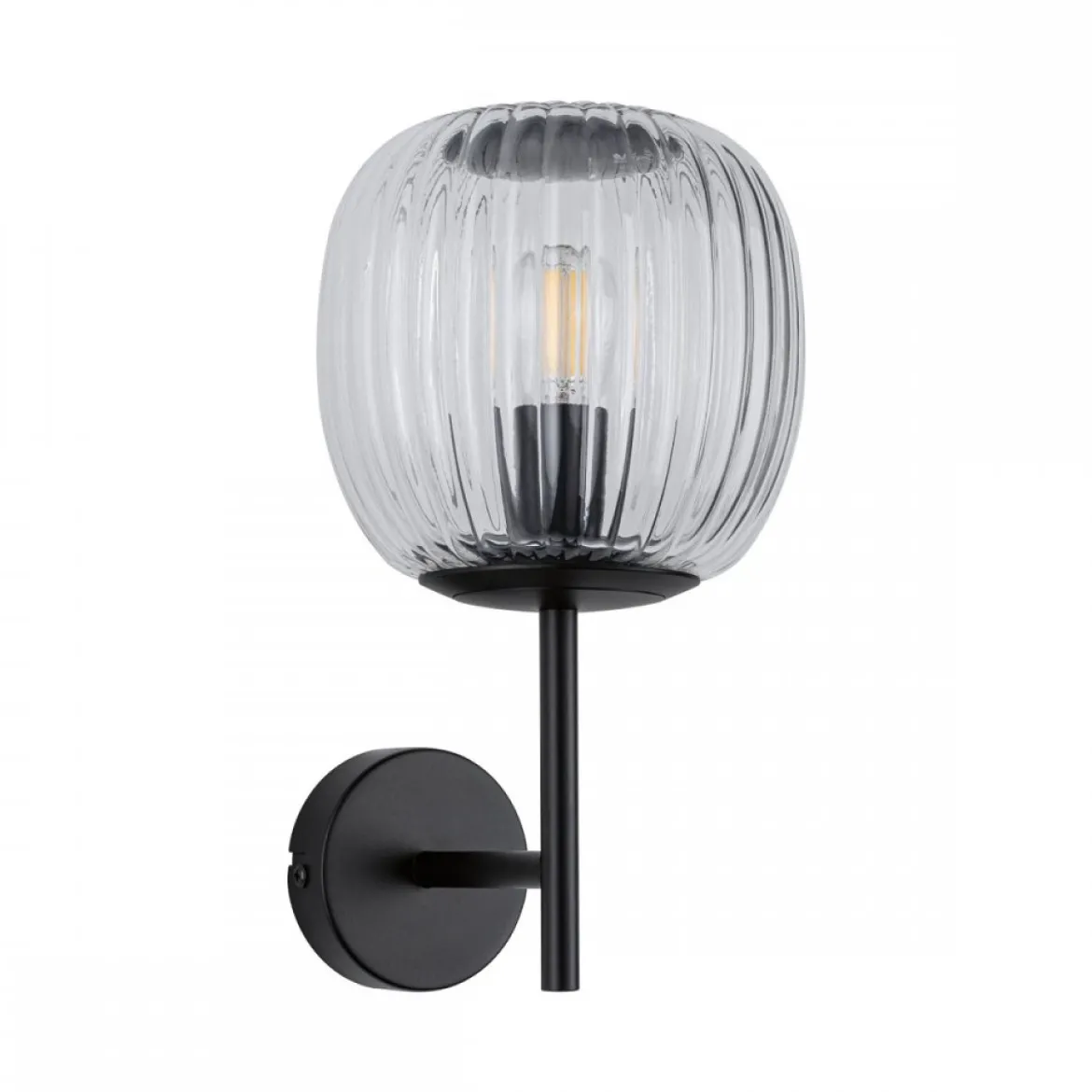 Paulmann 71144 Selection Bathroom Wandleuchte Ruya Klarglas Schwarz E14 IP44