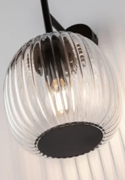 Paulmann 71144 Selection Bathroom Wandleuchte Ruya Klarglas Schwarz E14 IP44