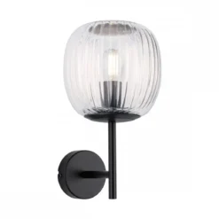 Paulmann 71144 Selection Bathroom Wandleuchte Ruya Klarglas Schwarz E14 IP44