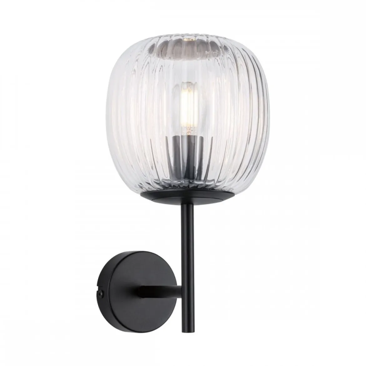Paulmann 71144 Selection Bathroom Wandleuchte Ruya Klarglas Schwarz E14 IP44