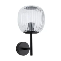 Paulmann 71144 Selection Bathroom Wandleuchte Ruya Klarglas Schwarz E14 IP44