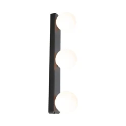 Paulmann 71070 Selection Bathroom Wandleuchte Gove Schwarz Satin 3-flammig G9 IP44