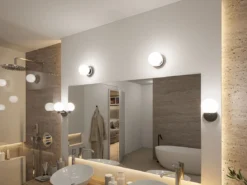 Paulmann 71067 Selection Bathroom LED Wandleuchte Gove 12cm Chrom Satin 3000K IP44