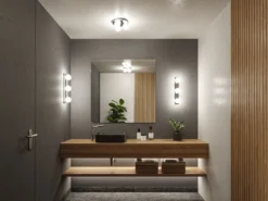 Paulmann 71062 Selection Bathroom Deckenleuchte Gove Chrom Satin 3-flammig G9 IP44