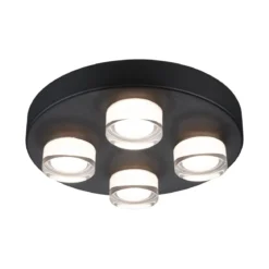 Paulmann 79558 Selection Bathroom LED Deckenleuchte Kame 3000K Schwarz IP44